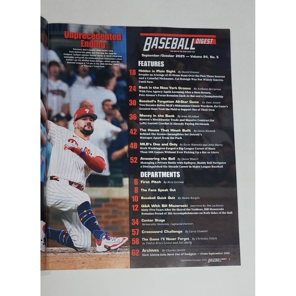 Baseball Digest Issue Featuring Cal Raleigh Magazine - Picture 2 of 4